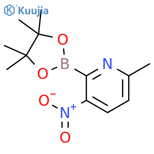 6-Methyl-3-nitro-2-(4,4,5,5-tetramethyl-1,3,2-dioxaborolan-2-yl)pyridine structure