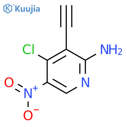 4-Chloro-3-ethynyl-5-nitropyridin-2-amine structure