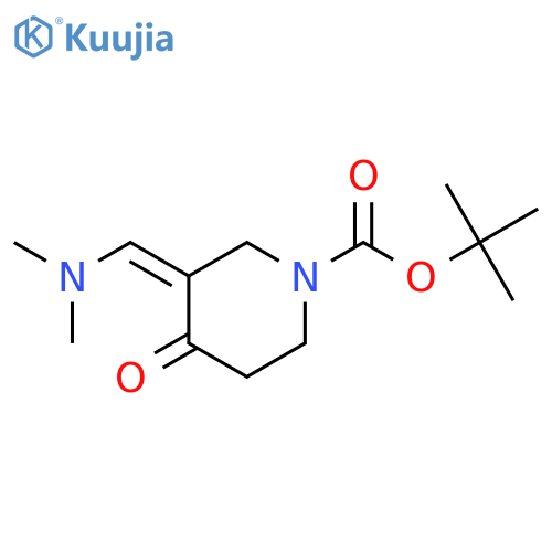 tert-butyl (3Z)-3-[(dimethylamino)methylidene]-4-oxopiperidine-1-carboxylate structure