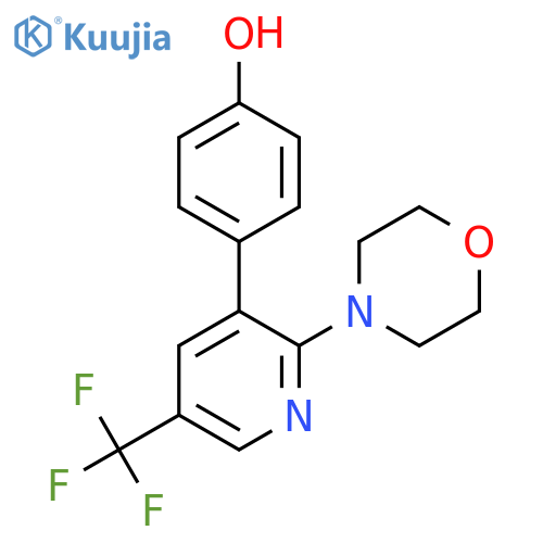 4-(2-Morpholin-4-yl-5-trifluoromethyl-pyridin-3-yl)-phenol structure