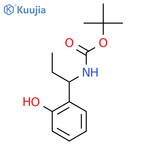 tert-butyl N-1-(2-hydroxyphenyl)propylcarbamate structure