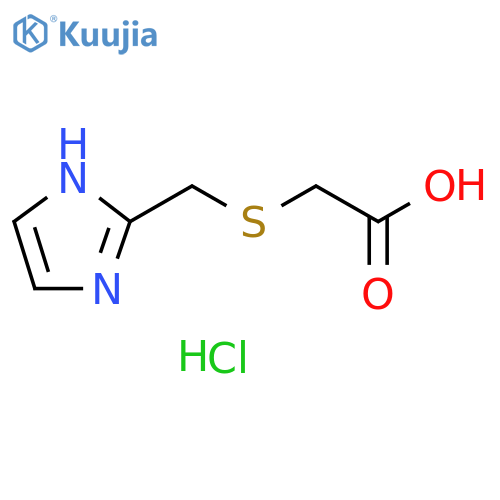 2-(1H-imidazol-2-ylmethyl)sulfanylacetic acid hydrochloride structure