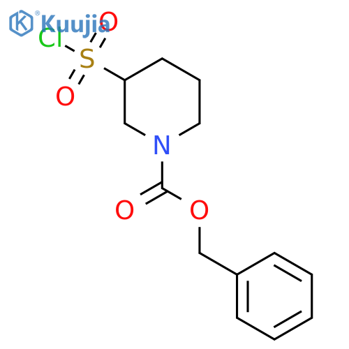 Benzyl 3-(chlorosulfonyl)piperidine-1-carboxylate structure