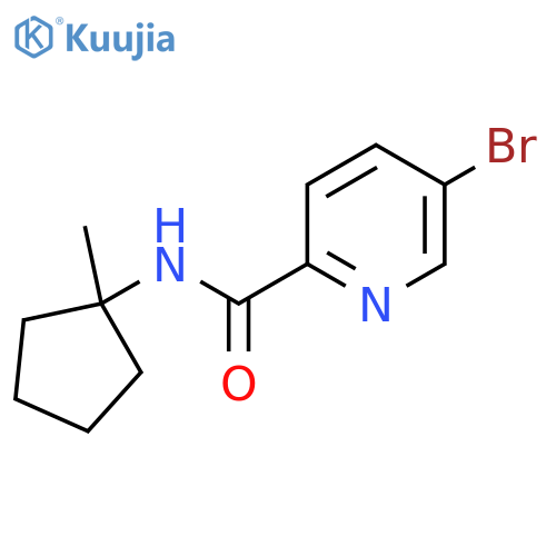 5-bromo-N-(1-methylcyclopentyl)pyridine-2-carboxamide structure