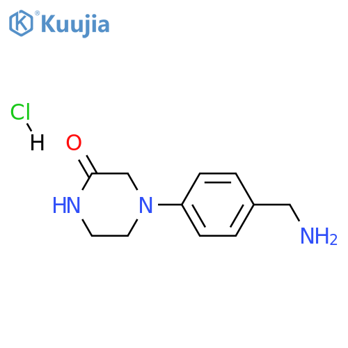 4-[4-(aminomethyl)phenyl]piperazin-2-one hydrochloride structure