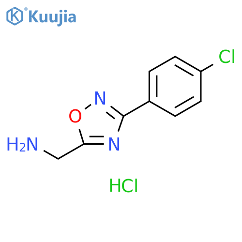 1-[3-(4-chlorophenyl)-1,2,4-oxadiazol-5-yl]methanamine hydrochloride structure