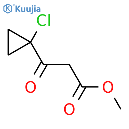 Methyl 3-(1-chlorocyclopropyl)-3-oxopropanoate structure