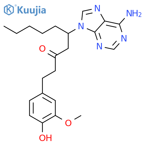 5-(6-amino-9H-purin-9-yl)-1-(4-hydroxy-3-methoxyphenyl)decan-3-one structure