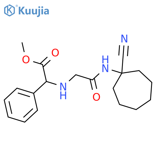 Methyl 2-({[(1-cyanocycloheptyl)carbamoyl]methyl}amino)-2-phenylacetate structure
