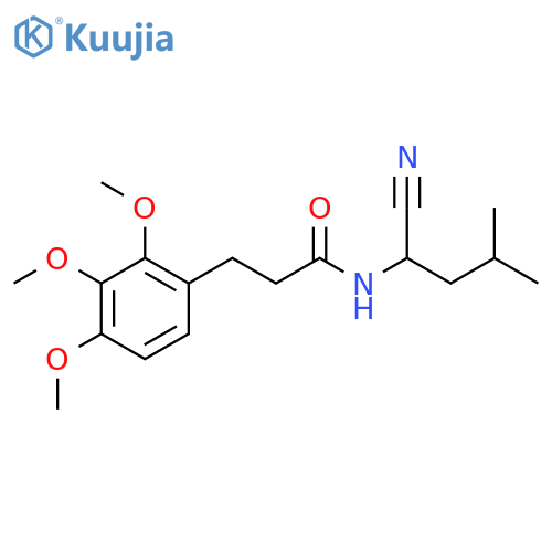 N-(1-cyano-3-methylbutyl)-3-(2,3,4-trimethoxyphenyl)propanamide structure