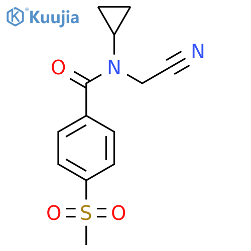 N-(cyanomethyl)-N-cyclopropyl-4-methanesulfonylbenzamide structure