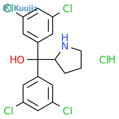 (R)-Bis(3,5-dichlorophenyl)(pyrrolidin-2-yl)methanol hydrochloride structure