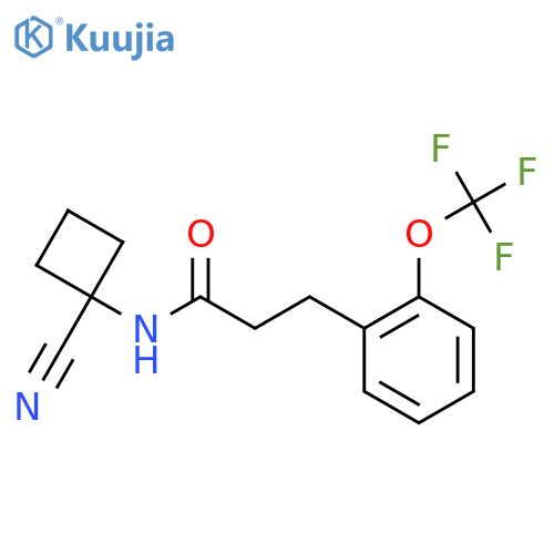 N-(1-cyanocyclobutyl)-3-[2-(trifluoromethoxy)phenyl]propanamide structure