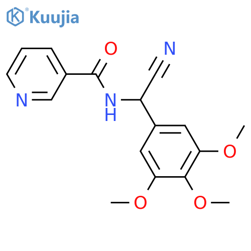 N-[Cyano(3,4,5-trimethoxyphenyl)methyl]-3-pyridinecarboxamide structure