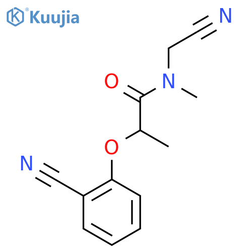 N-(cyanomethyl)-2-(2-cyanophenoxy)-N-methylpropanamide structure