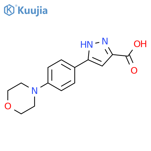 3-(4-morpholin-4-ylphenyl)-1{H}-pyrazole-5-carboxylic acid structure