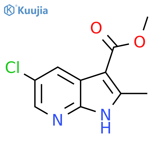 Methyl 5-chloro-2-methyl-1H-pyrrolo[2,3-B]pyridine-3-carboxylate structure