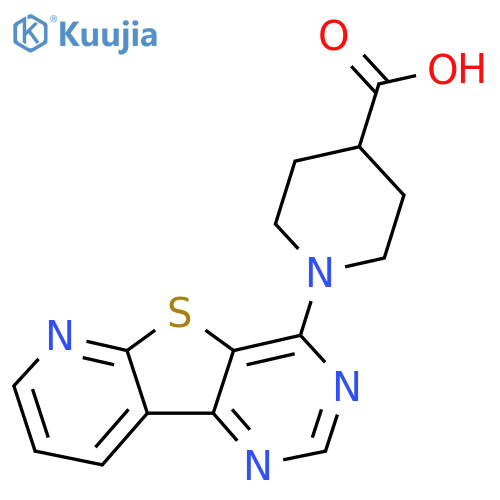 1-(Pyrido[3',2':4,5]thieno[3,2-d]pyrimidin-4-yl)piperidine-4-carboxylic acid structure