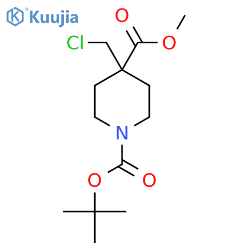 1-Tert-butyl 4-methyl 4-(chloromethyl)piperidine-1,4-dicarboxylate structure