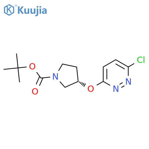 (S)-3-(6-Chloro-pyridazin-3-yloxy)-pyrrolidine-1-carboxylic acid tert-butyl ester structure