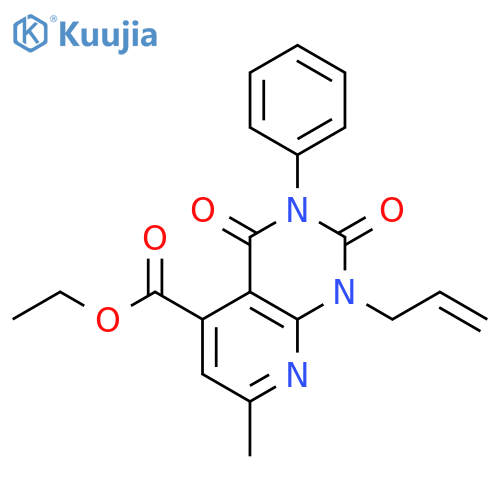 Pyrido[2,3-d]pyrimidine-5-carboxylicacid, 1,2,3,4-tetrahydro-7-methyl-2,4-dioxo-3-phenyl-1-(2-propen-1-yl)-, ethylester structure