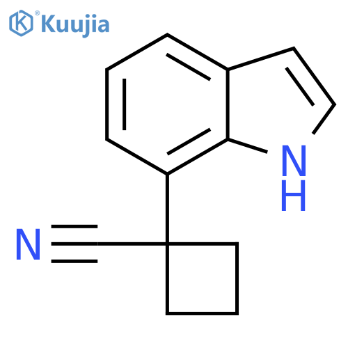 1-(1H-indol-7-yl)cyclobutane-1-carbonitrile structure