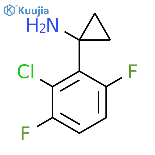 1-(2-chloro-3,6-difluorophenyl)cyclopropan-1-amine structure