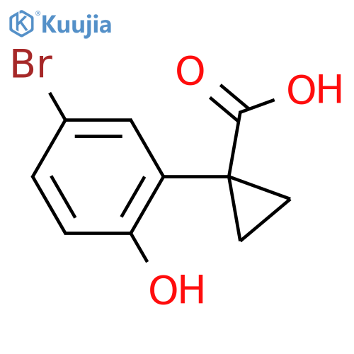 1-(5-bromo-2-hydroxyphenyl)cyclopropane-1-carboxylic acid structure