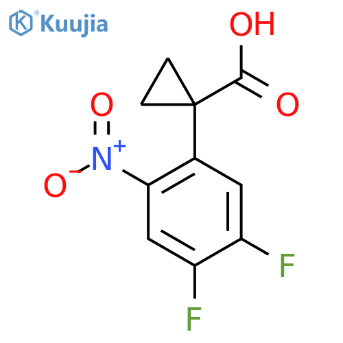 1-(4,5-difluoro-2-nitrophenyl)cyclopropane-1-carboxylic acid structure