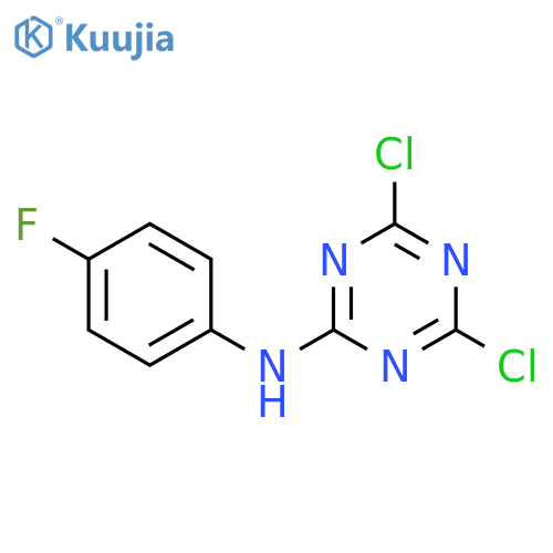 4,6-Dichloro-N-(4-fluorophenyl)-1,3,5-triazin-2-amine structure