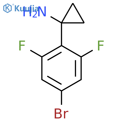 1-(4-bromo-2,6-difluorophenyl)cyclopropan-1-amine structure