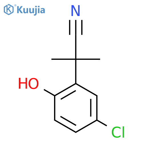2-(5-chloro-2-hydroxyphenyl)-2-methylpropanenitrile structure