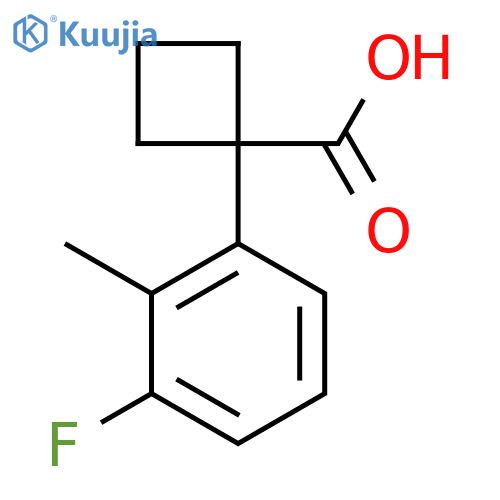 1-(3-fluoro-2-methylphenyl)cyclobutane-1-carboxylic acid structure
