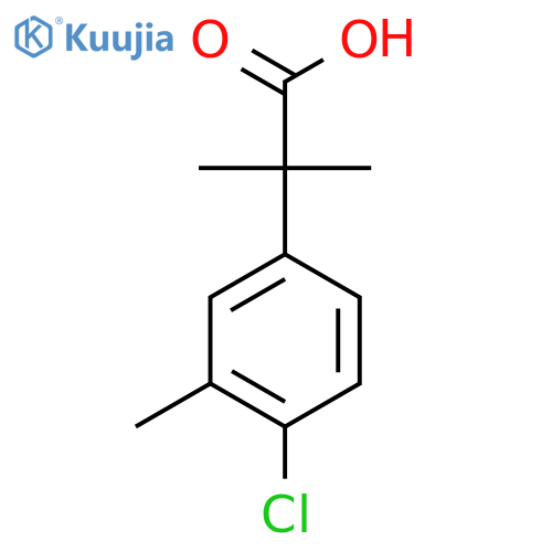 2-(4-chloro-3-methylphenyl)-2-methylpropanoic acid structure
