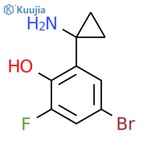 2-(1-Aminocyclopropyl)-4-bromo-6-fluorophenol structure