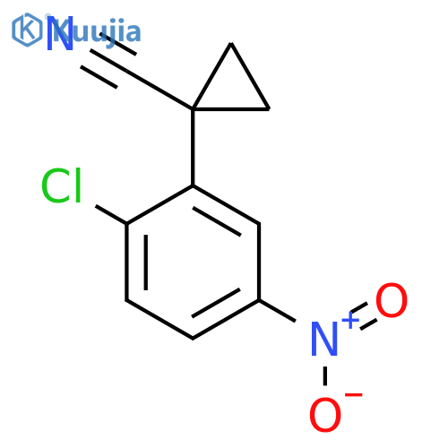 1-(2-chloro-5-nitrophenyl)cyclopropane-1-carbonitrile structure