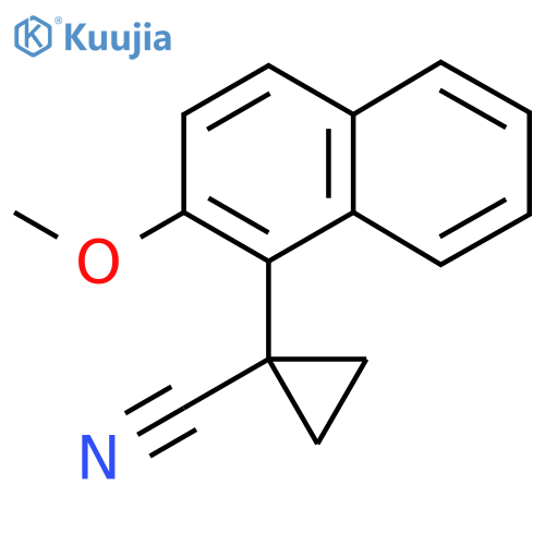 1-(2-methoxynaphthalen-1-yl)cyclopropane-1-carbonitrile structure