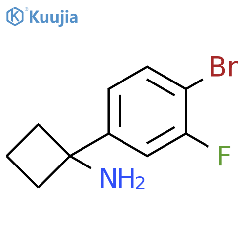 1-(4-bromo-3-fluorophenyl)cyclobutan-1-amine structure