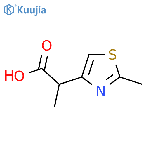 2-(2-Methyl-1,3-thiazol-4-yl)propanoic acid structure