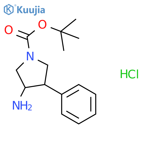 Tert-Butyl 3-amino-4-phenylpyrrolidine-1-carboxylate hydrochloride structure