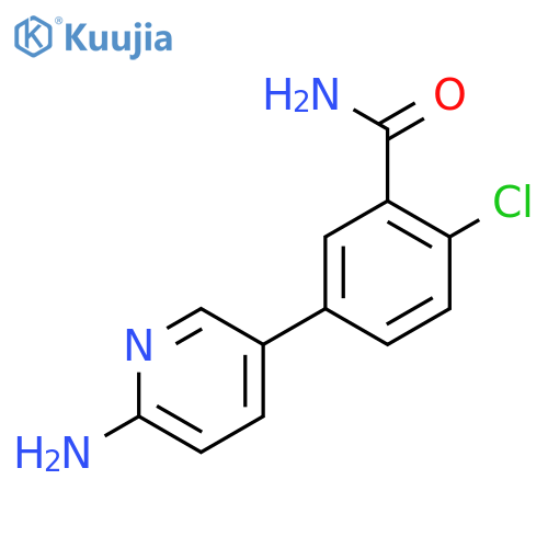 5-(6-Aminopyridin-3-yl)-2-chlorobenzamide structure