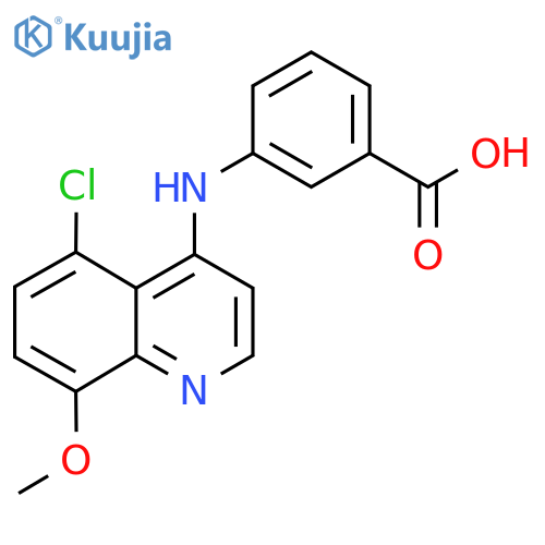 3-((5-Chloro-8-methoxyquinolin-4-yl)amino)benzoic acid structure