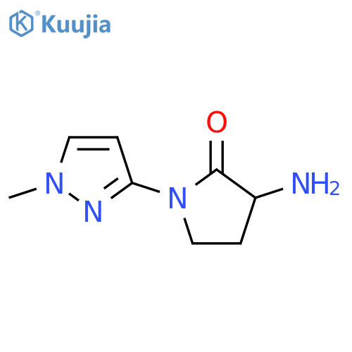 3-amino-1-(1-methyl-1H-pyrazol-3-yl)pyrrolidin-2-one structure