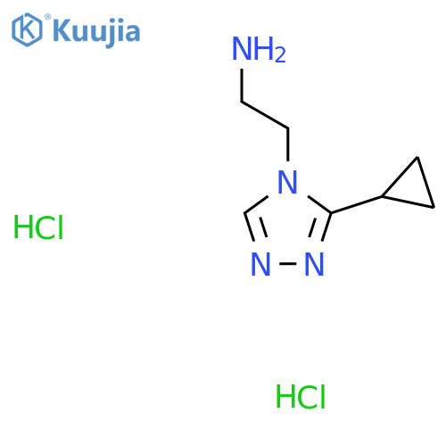 2-(3-Cyclopropyl-4H-1,2,4-triazol-4-yl)ethan-1-amine dihydrochloride structure