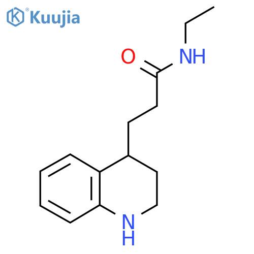 N-ethyl-3-(1,2,3,4-tetrahydroquinolin-4-yl)propanamide structure