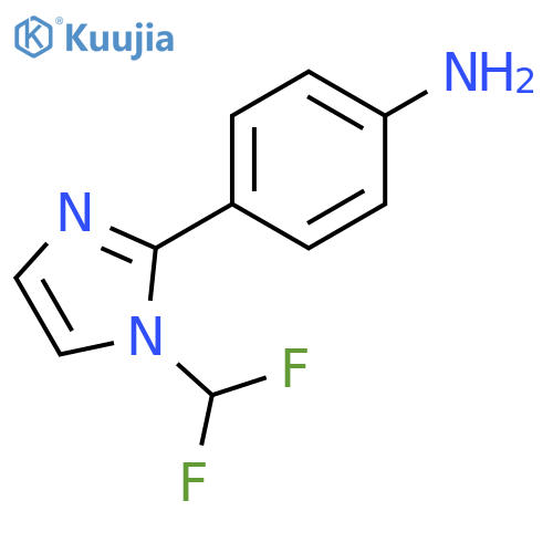 4-1-(difluoromethyl)-1H-imidazol-2-ylaniline structure