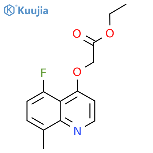 Ethyl 2-((5-fluoro-8-methylquinolin-4-yl)oxy)acetate structure