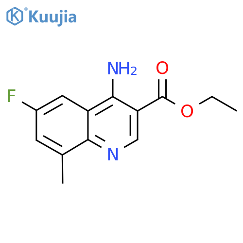 Ethyl 4-amino-6-fluoro-8-methylquinoline-3-carboxylate structure