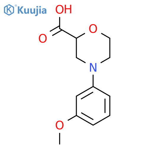 4-(3-Methoxyphenyl)morpholine-2-carboxylic acid structure