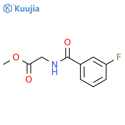 (3-Fluoro-benzoylamino)-acetic acid methyl ester structure